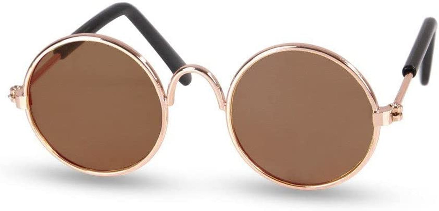 Round Pet Cat Glasses Lovely Sunglasses for Small to Medium Pets with Punk Style (Pink)