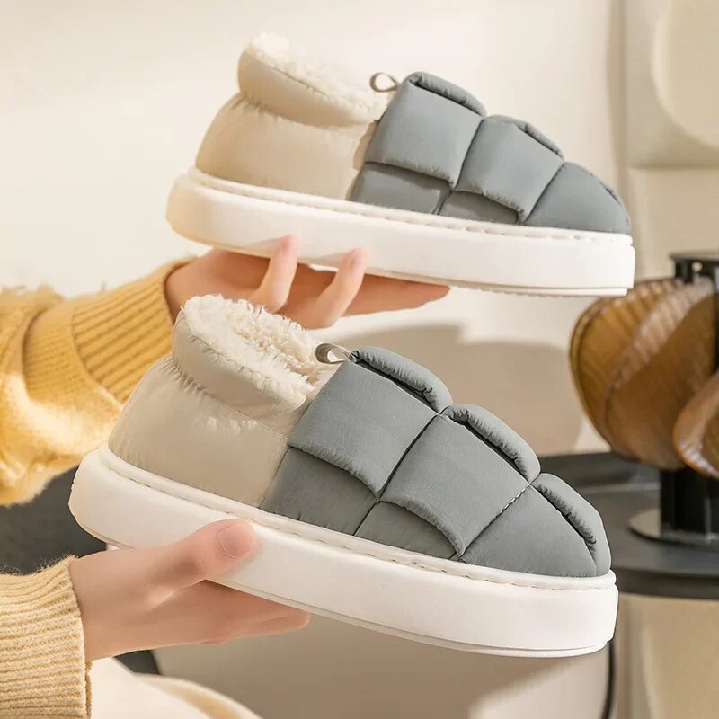 Winter Warm Cotton Slippers 2024 Waterproof Snow Boots for Indoor and Outdoor Use