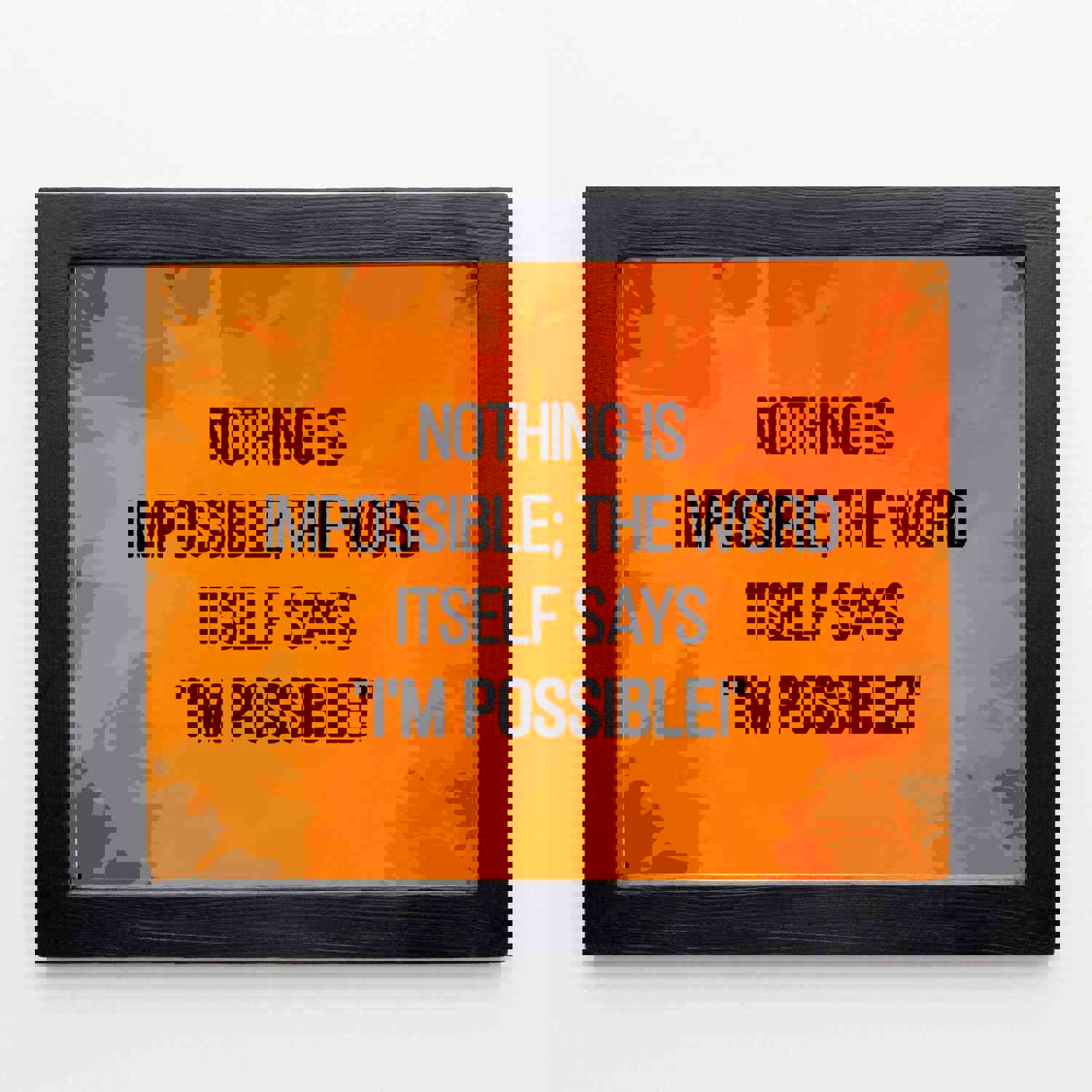 Nothing Is Impossible Inspirational Life Quotes - 10 x 8 Motivational Wall Art Print