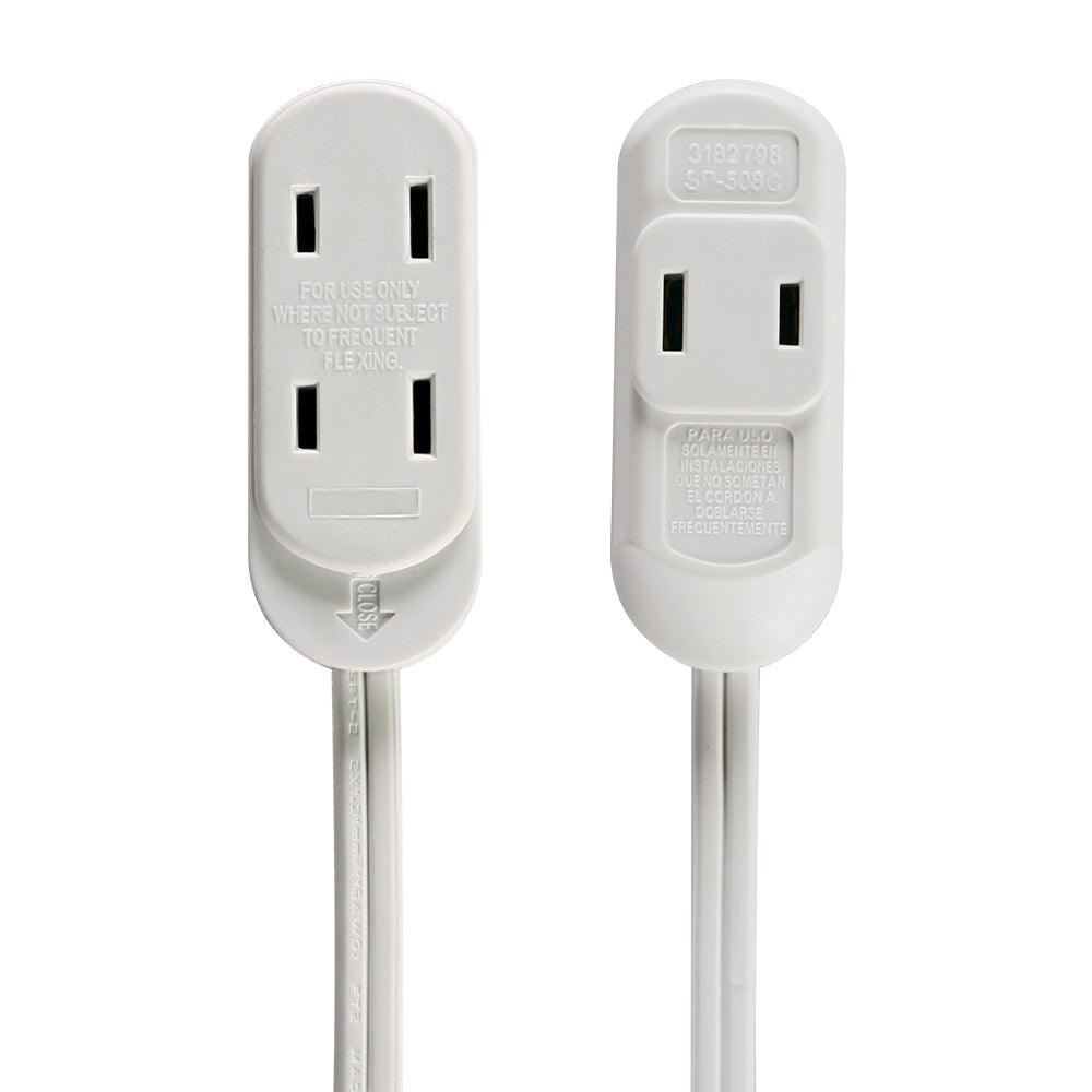 Hyper Tough 6FT 16AWG 2 Prong White Indoor Extension Cord