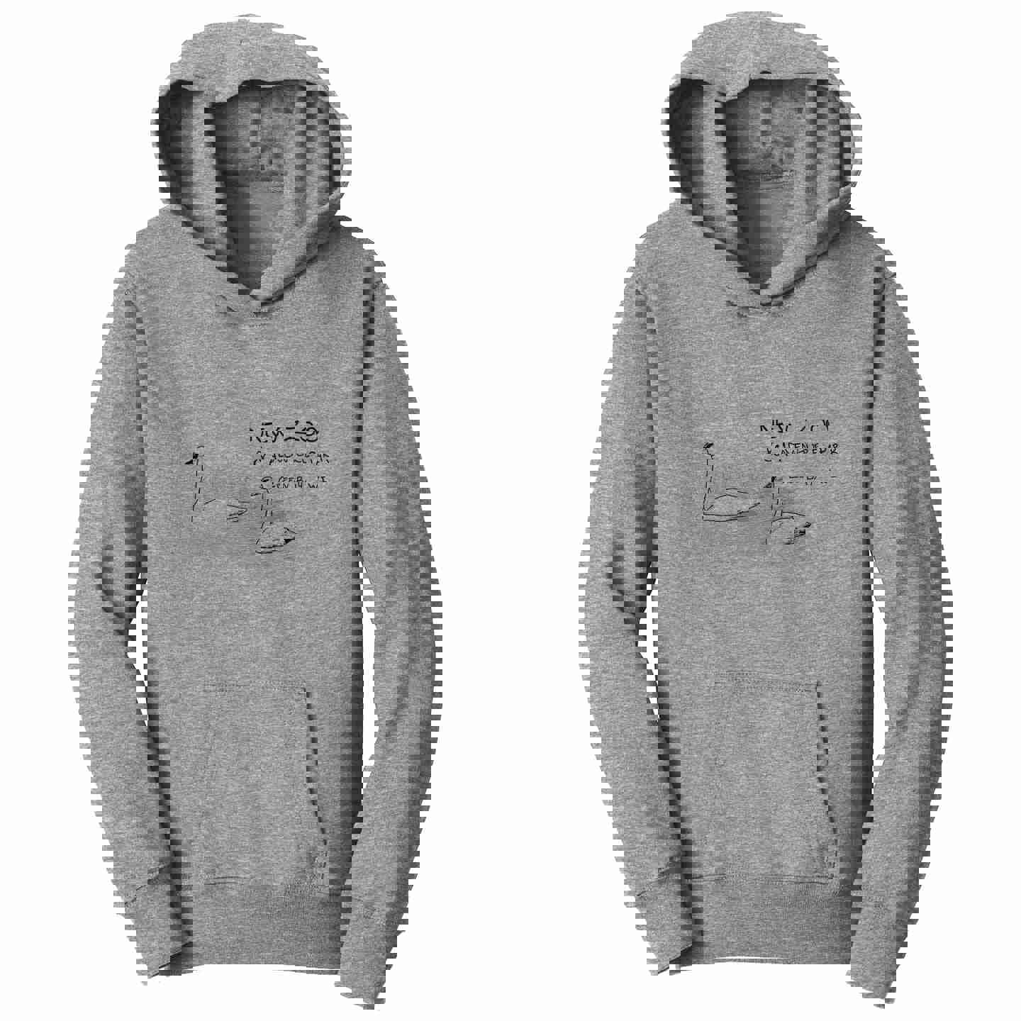 NEW Zoo Trumpeter Swans Outline - Kids Unisex Hoodie Sweatshirt