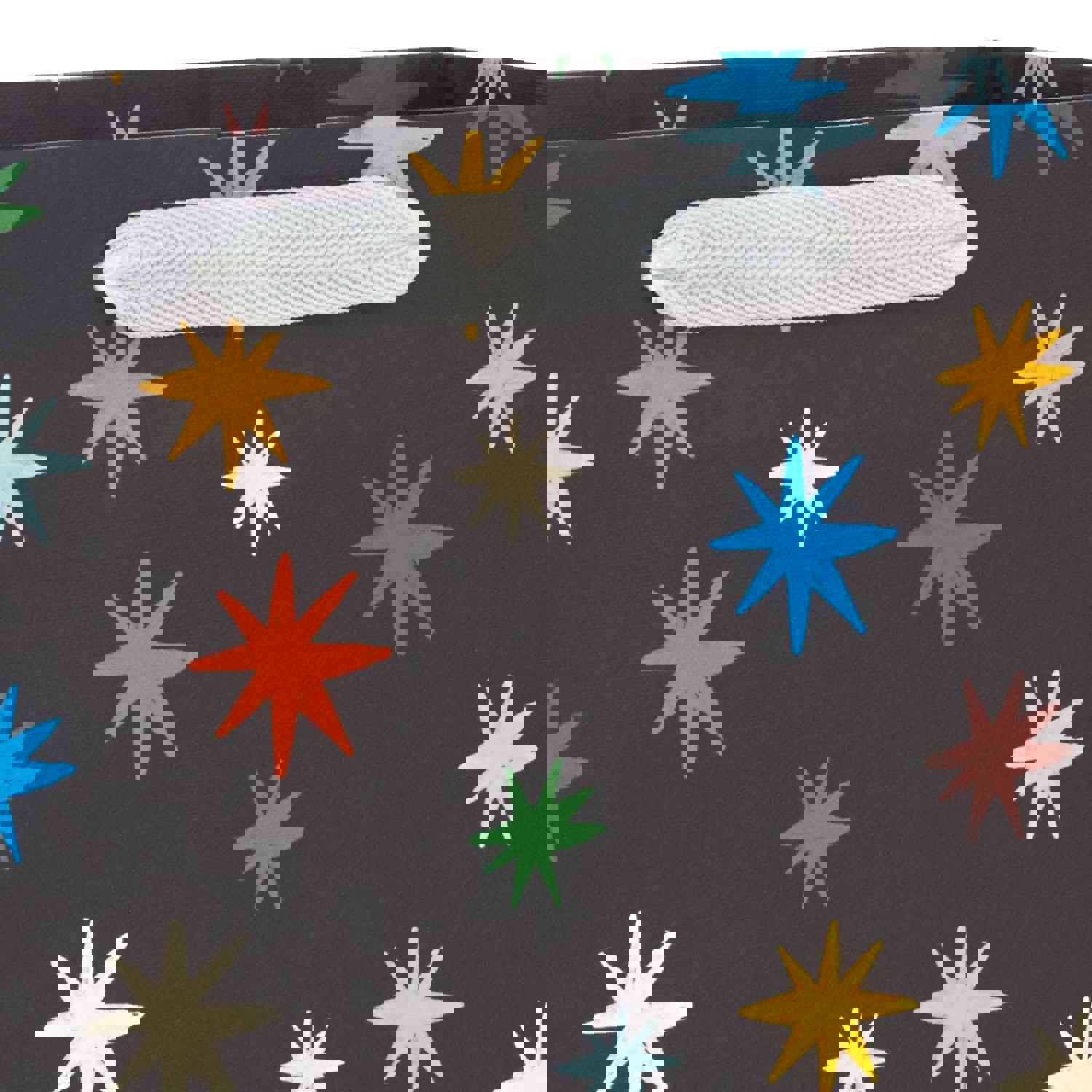 Hallmark 7.7 Colorful Stars on Black Medium Horizontal Gift Bag