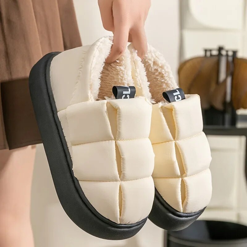 Winter Warm Cotton Slippers 2024 Waterproof Snow Boots for Indoor and Outdoor Use