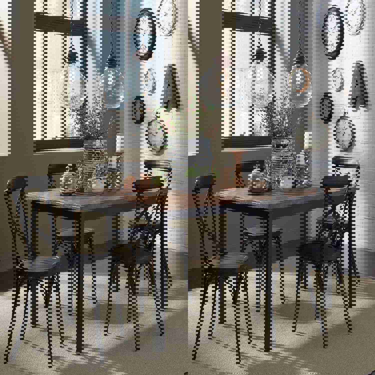 Vintage Series 179-CD-5RLS 5 Piece Rectangular Table Set