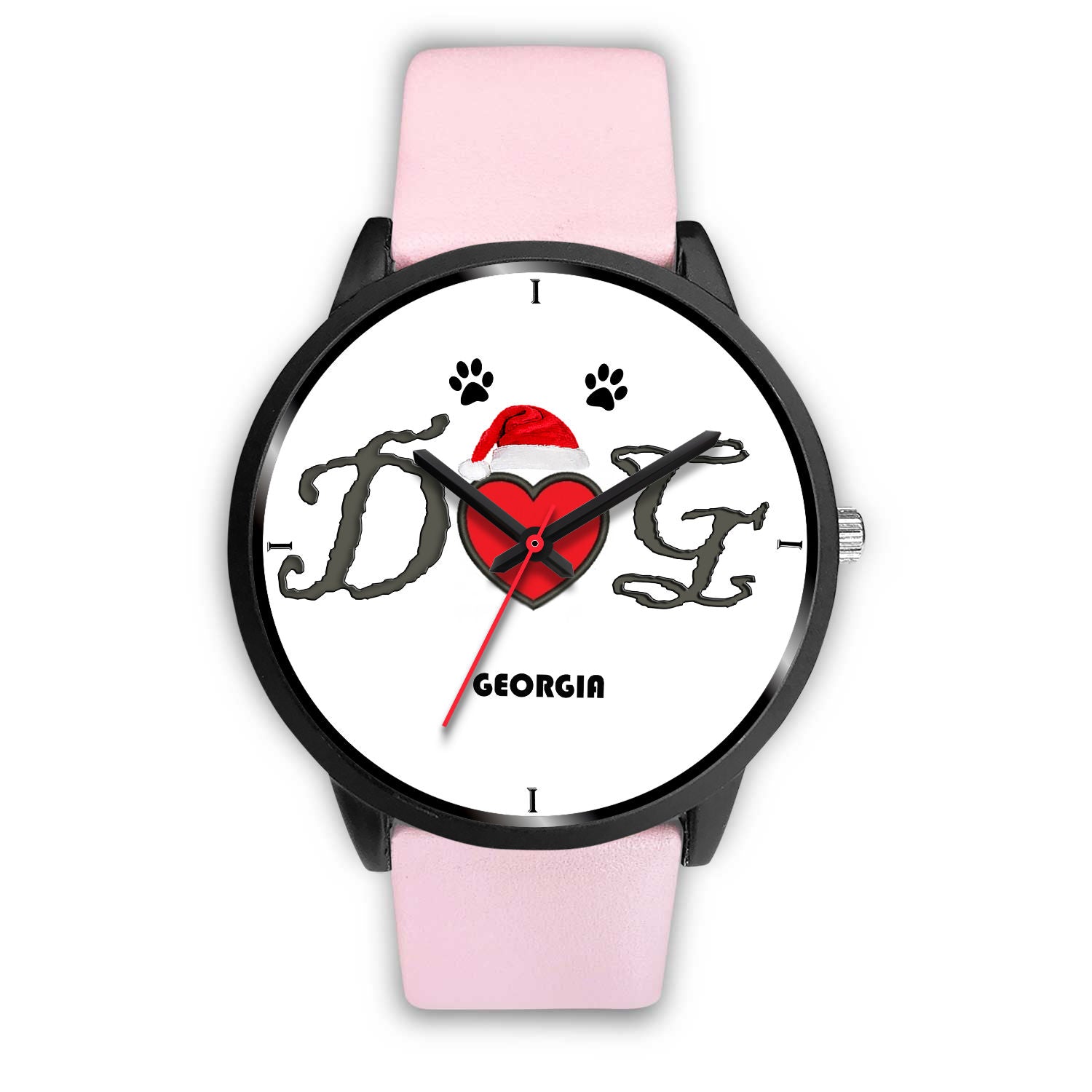Dog Georgia Print Christmas Special Wrist Watch