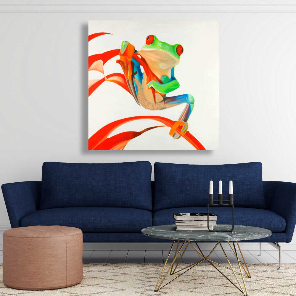 Red-Eyed Frog Fine Art Gallery Wrapped Canvas 24x36