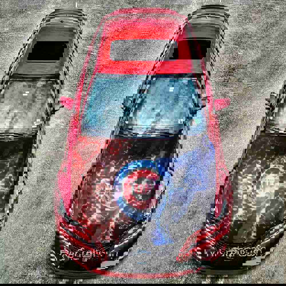 Chicago Cubs Itasha Car Vinyl Hood Wrap Decal Sticker