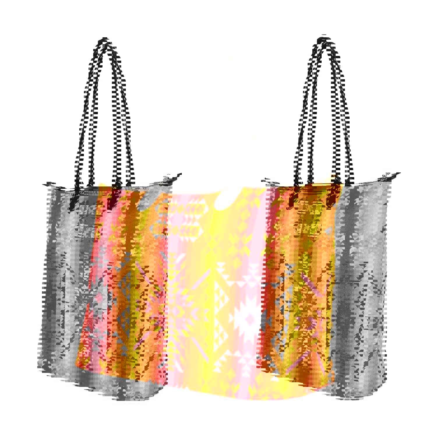 Desert Geo Yellow Red Single-Shoulder Lady Handbag