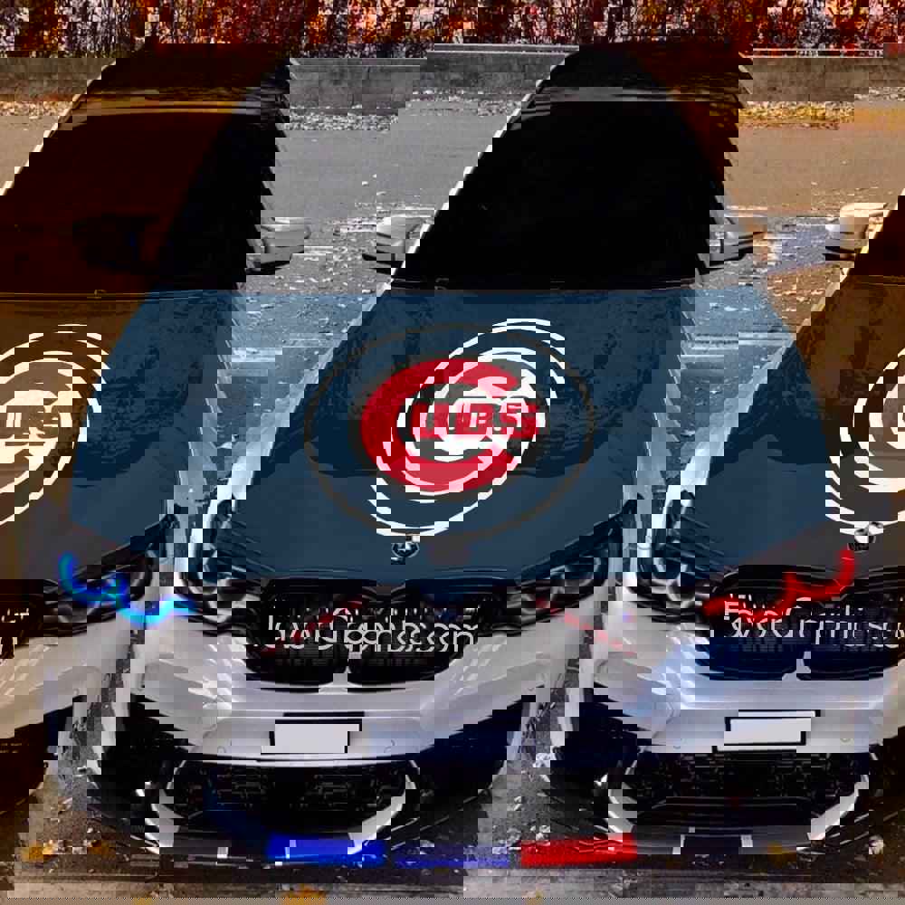 Chicago Cubs Itasha Car Vinyl Hood Wrap Decal Sticker