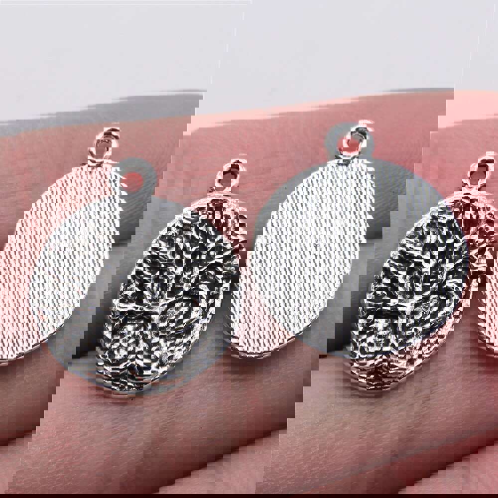 WYSIWYG 10pcs 18x21mm Moon Tree Pendant Charms Antique Silver Color For Jewelry Making
