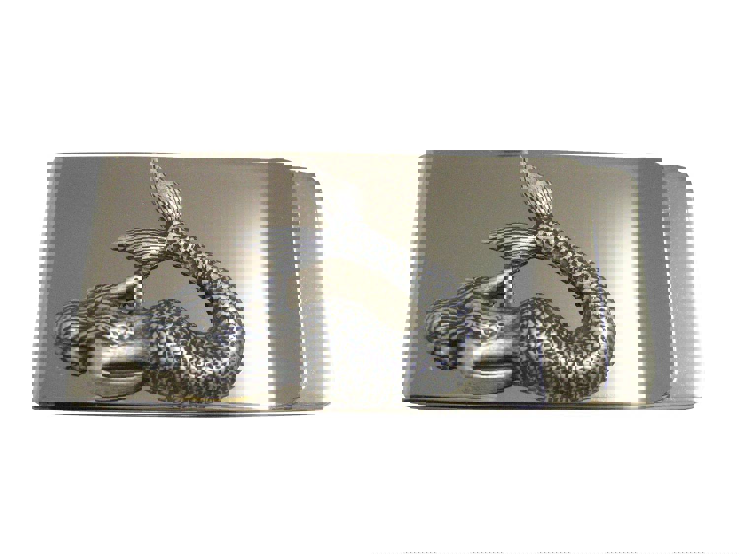 Silver Toned Large Mermaid Pendant Money Clip