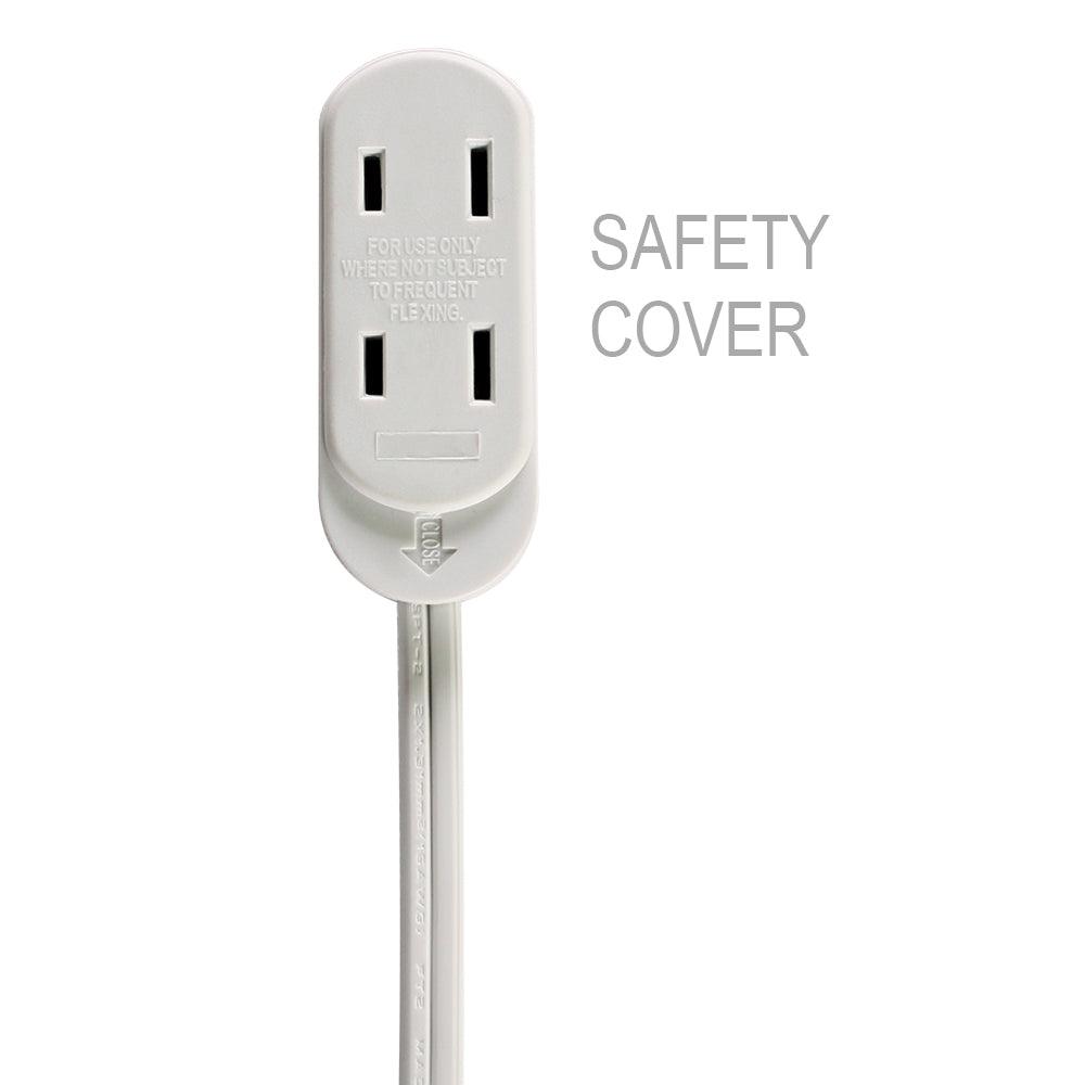 Hyper Tough 6FT 16AWG 2 Prong White Indoor Extension Cord