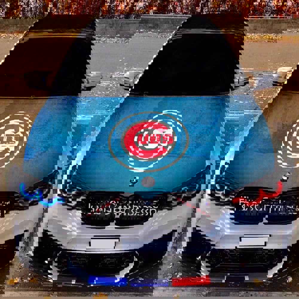 Chicago Cubs Itasha Car Vinyl Hood Wrap Decal Sticker