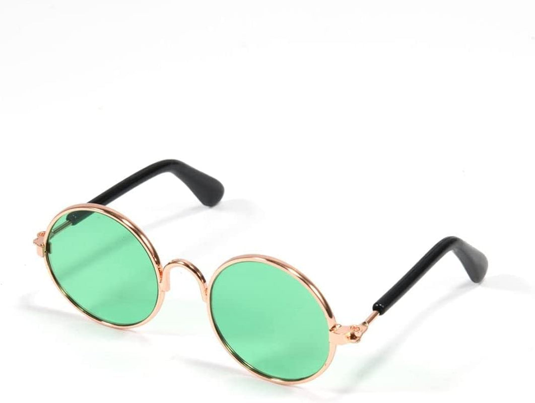 Round Pet Cat Glasses Lovely Sunglasses for Small to Medium Pets with Punk Style (Pink)