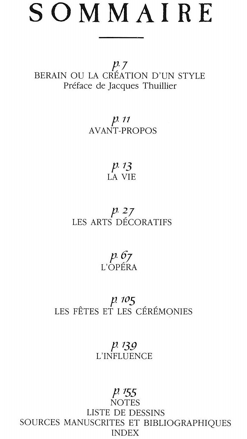 Berain: Dessinateur Du Roi Soleil 1986 by Jerome De La Gorce