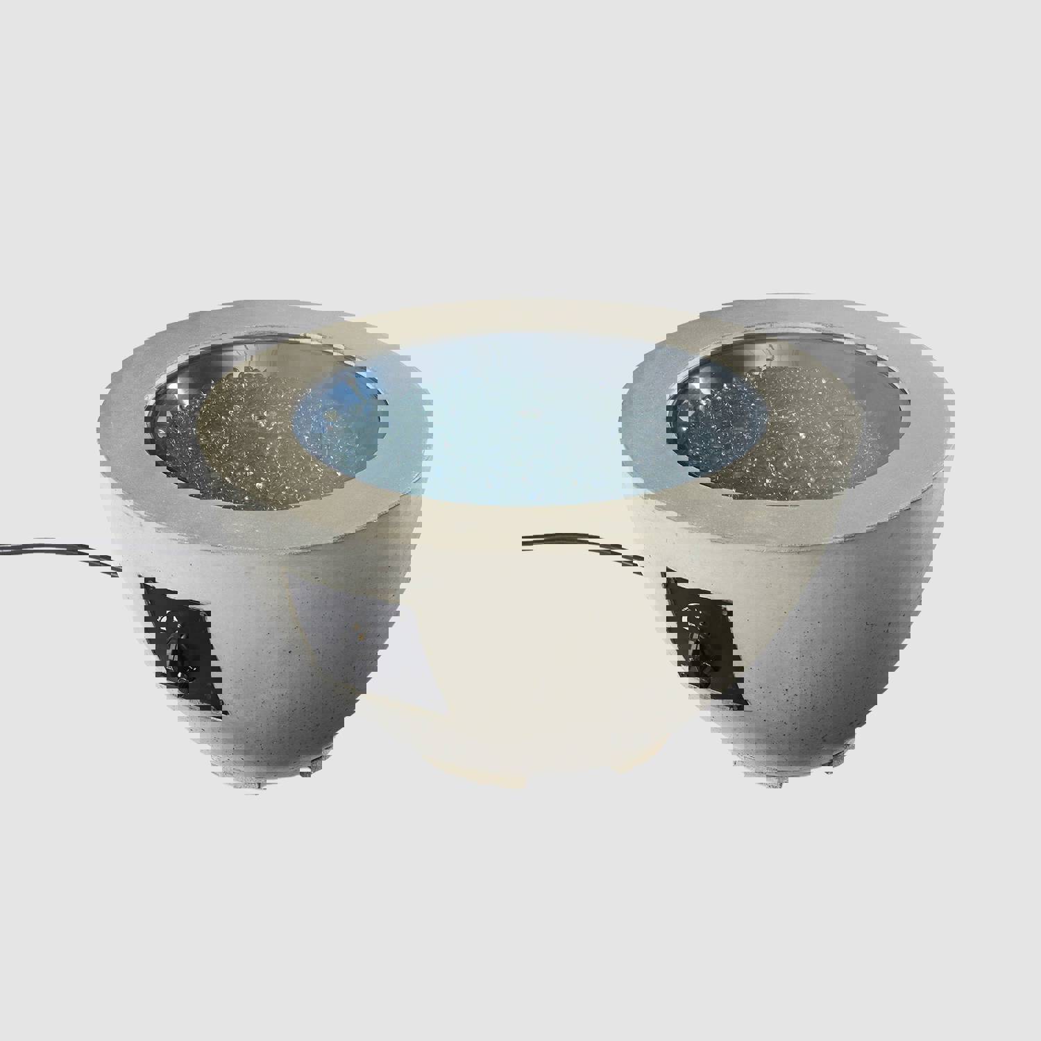 Cove Round Gas Fire Pit Bowl 29 - Natural Grey Supercast™ Concrete Outdoor Fire Pit