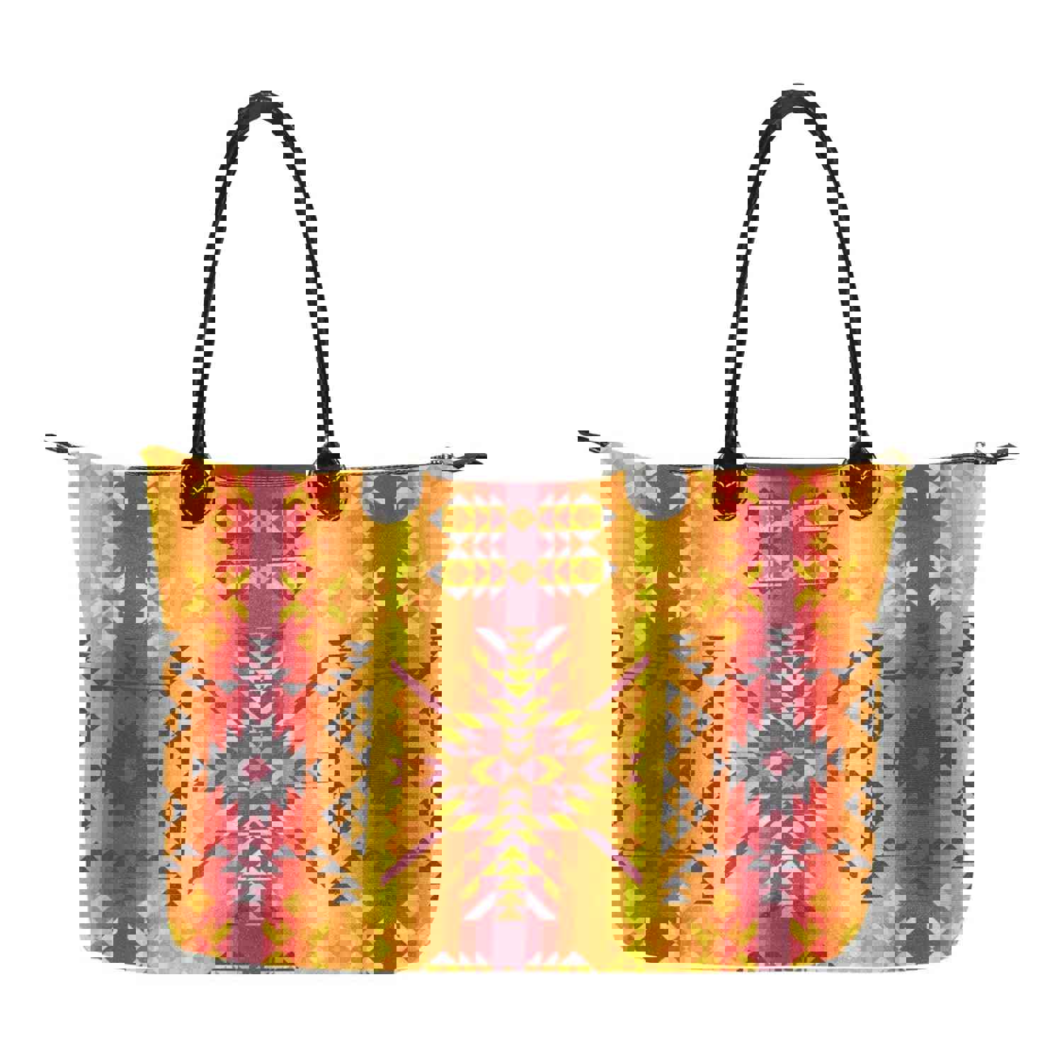 Desert Geo Yellow Red Single-Shoulder Lady Handbag