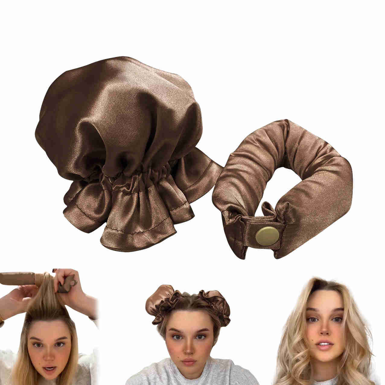 Heatless Curl Stick - No Heat Hair Curler with Cloth Cover for Easy Styling