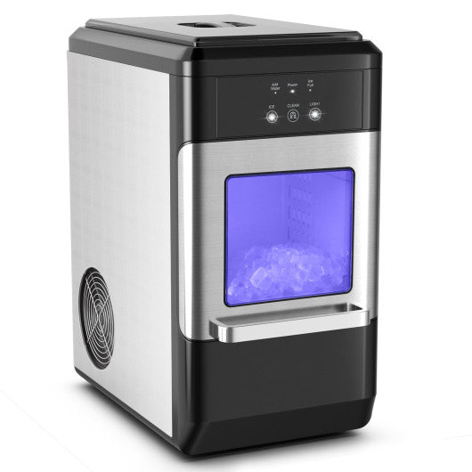 Countertop Ice Maker with Self-Cleaning Function - 44lbs/Day, Black