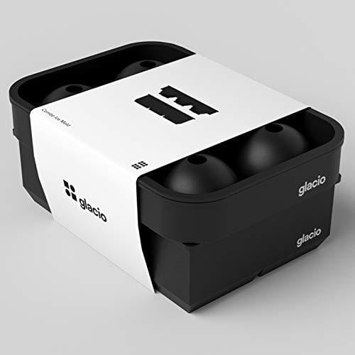 glacio Silicone Ice Cube Trays Set - 2 Pack with Sphere and Square Molds, BPA Free