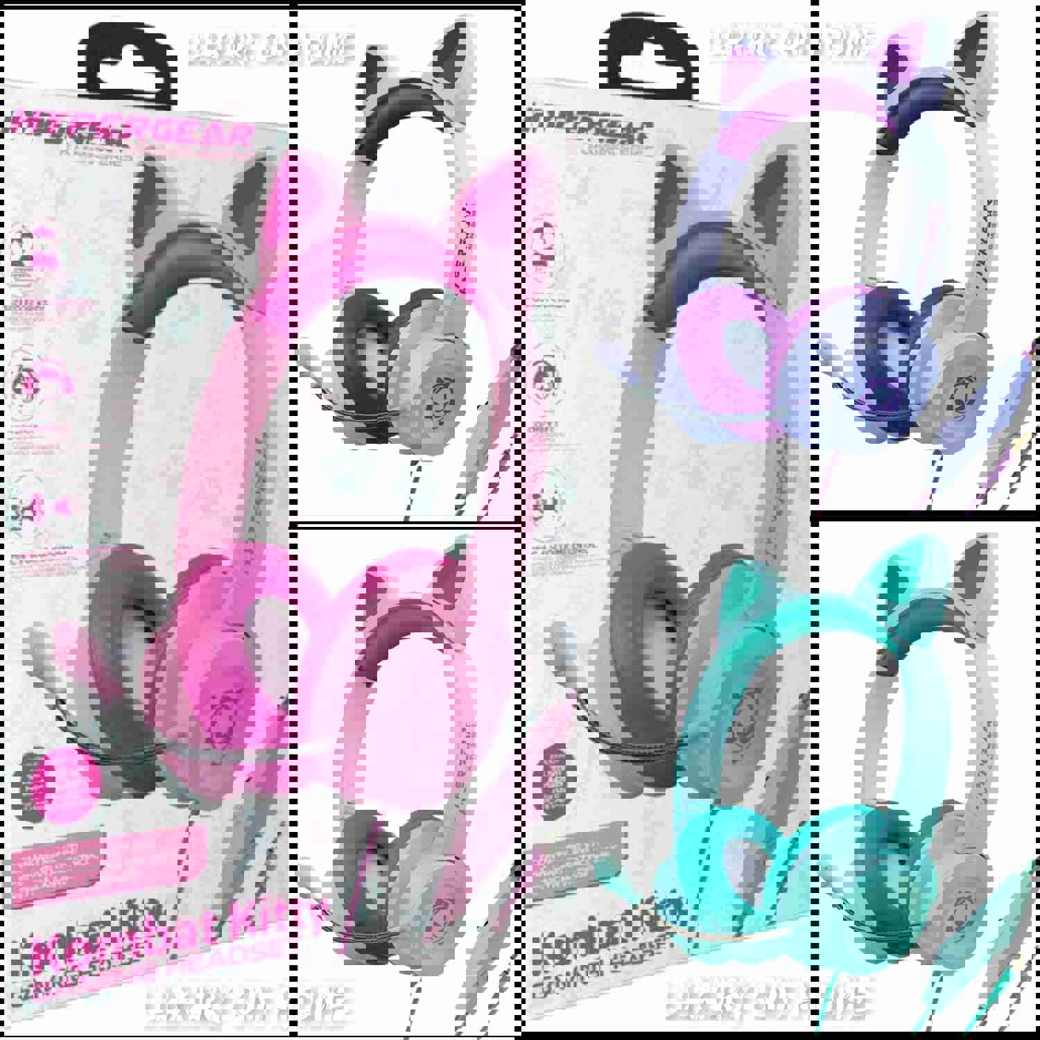 Youth Kombat Kitty Gaming Headset Microphone Kids Cat Headphones