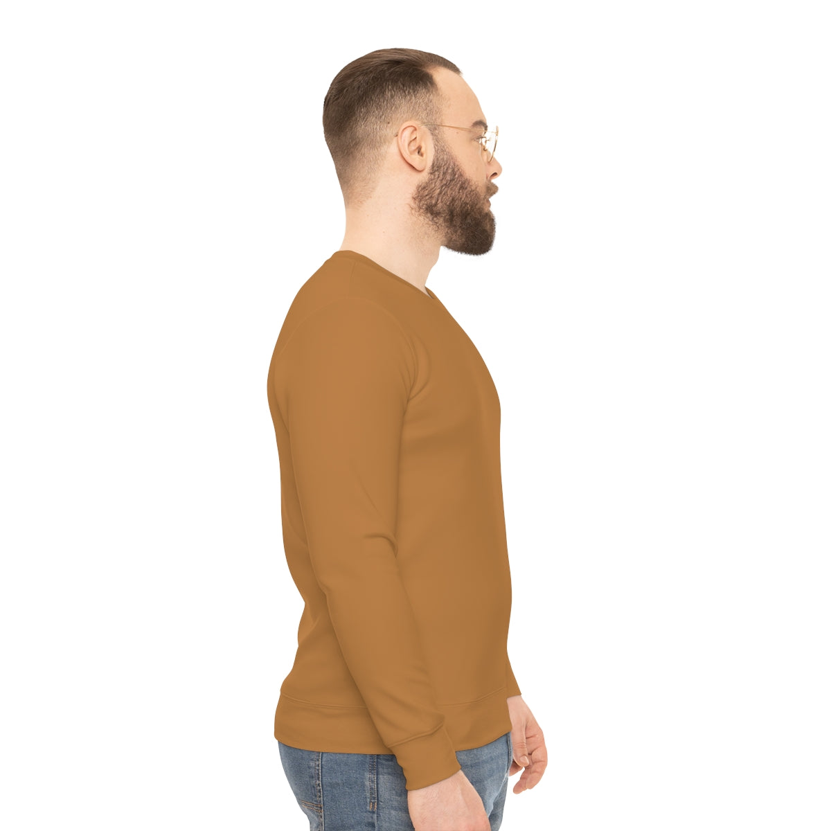 Beige Brown Men's Lightweight Sweatshirt - Soft & Breathable