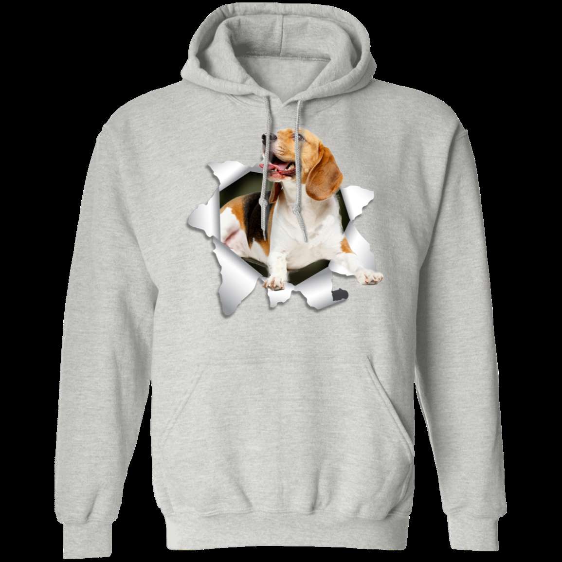 BEAGLE 3D LADIES Pullover Hoodie - 8 oz, Unisex Sizing, Digital Print