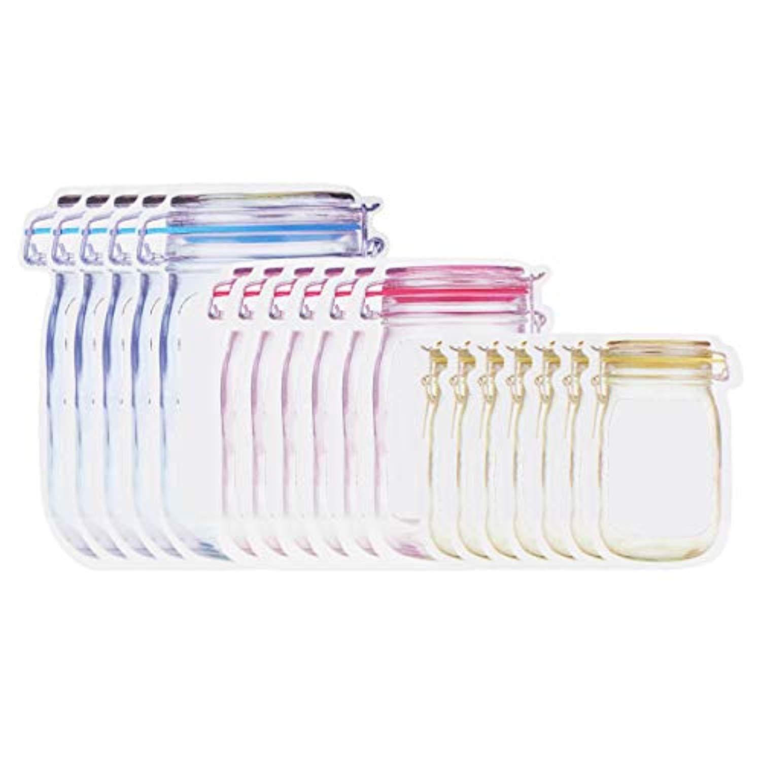 18-Piece Mason Jar Pattern Reusable Airtight Food Storage Bags Set by APOL