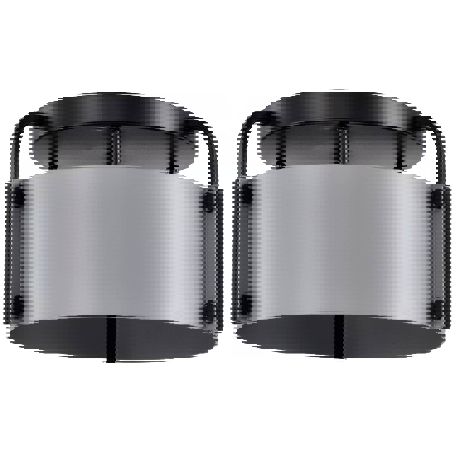 SATCO/NUVO Altos 3 Light Semi Flush Ceiling Fixture - 14 Inch, Gray & Matte Black Finish (60-7850)