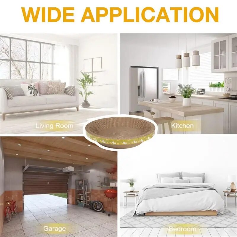 Oval Cat Scratcher Stable Lounge Nest for Cats - Reinforced Bowl Shape Bed