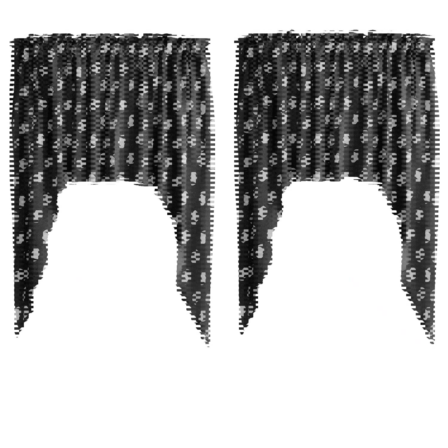 Swag Valance Cotton Polka Dots Print 58 Wide / 36 Tall