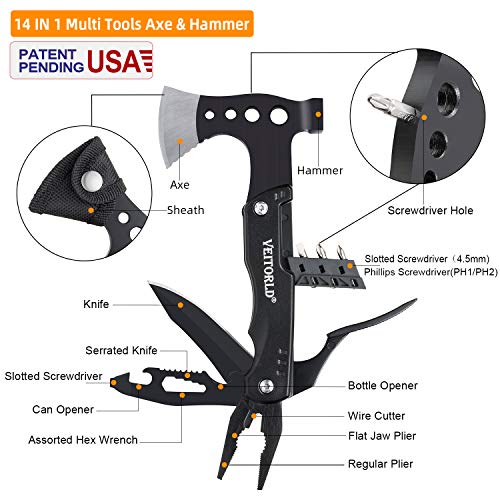 Veitorld Multi-Tool Hatchet - 14-in-1 Camping & Survival Gear for Men