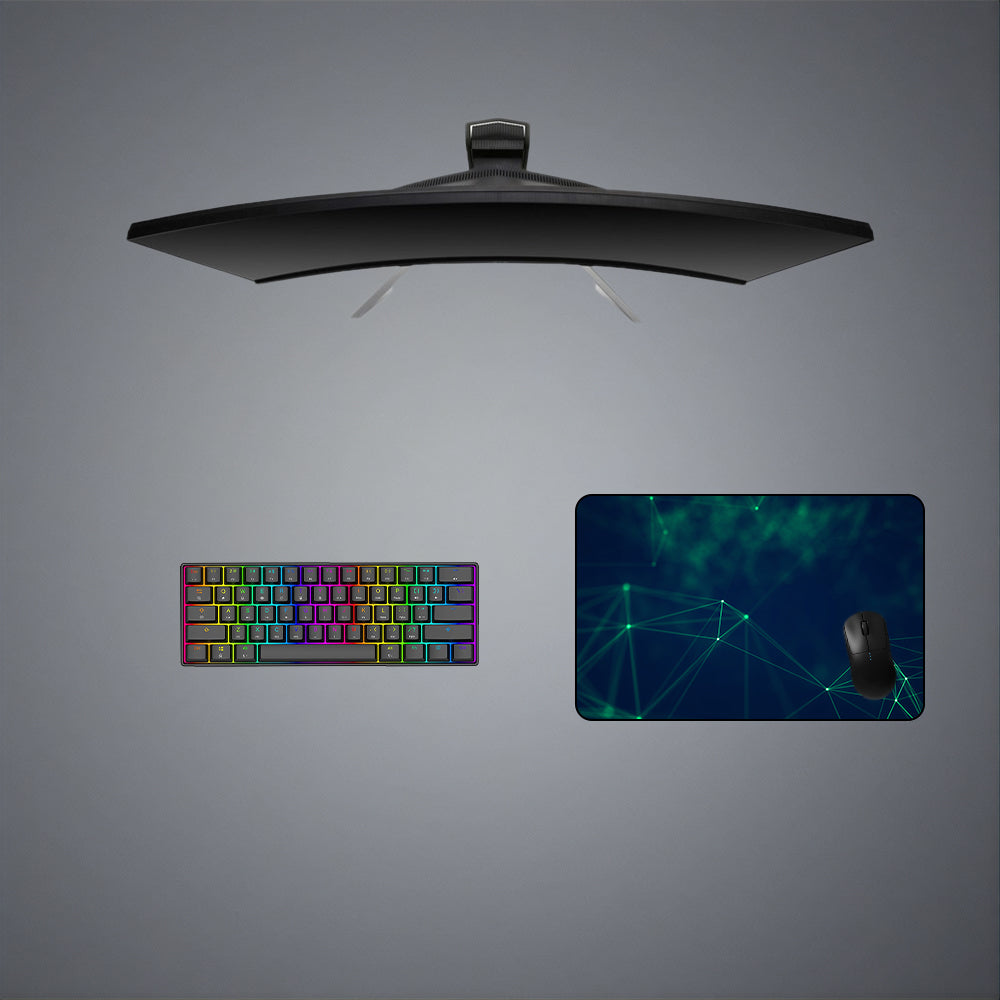 Green Cyberspace Design Gaming Mouse Pad for Computer Desk - M-XXL Size