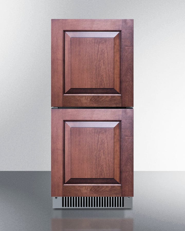 Summit ENERGY STAR Certified 15" Wide 2-Drawer All-Refrigerator in Stainless Steel