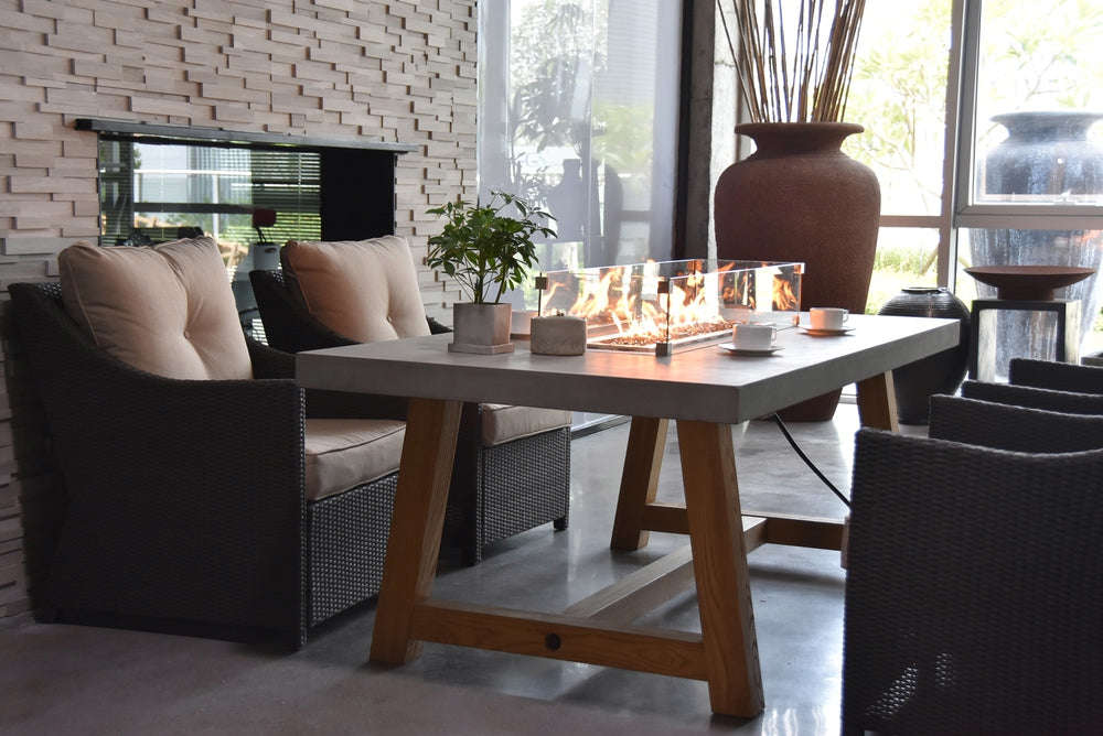 Workshop Outdoor Fire Pit Dining Table - Select Fuel Type