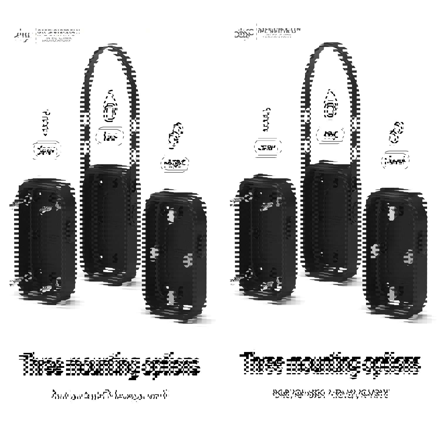 Multi Mount for Apple TV 2022 4K 3rd Gen [Black] - Versatile Mounting Options