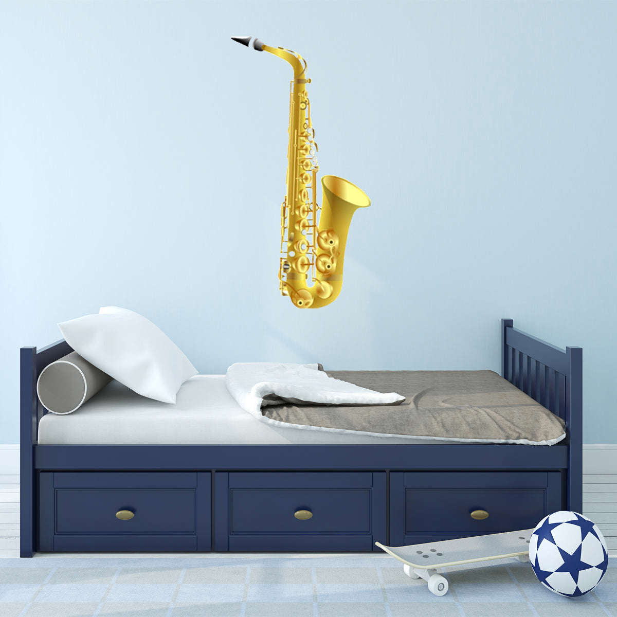 Peel and Stick Saxophone Vinyl Wall Decal - High Resolution & Removable
