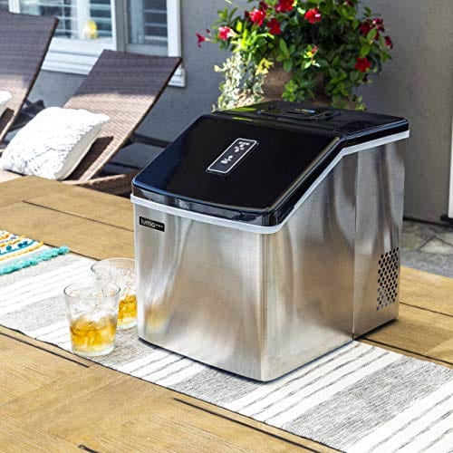 Luma Comfort Clear Ice Cube Maker Machine - Stainless Steel, 28 lbs. Daily Output