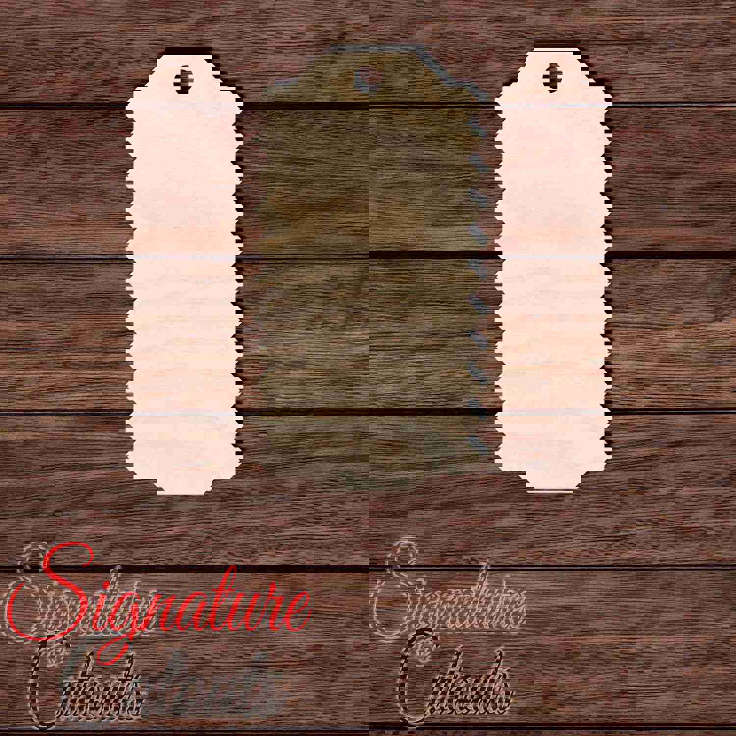 Wooden Gift Tag 002 Shape Cutout for DIY Crafting
