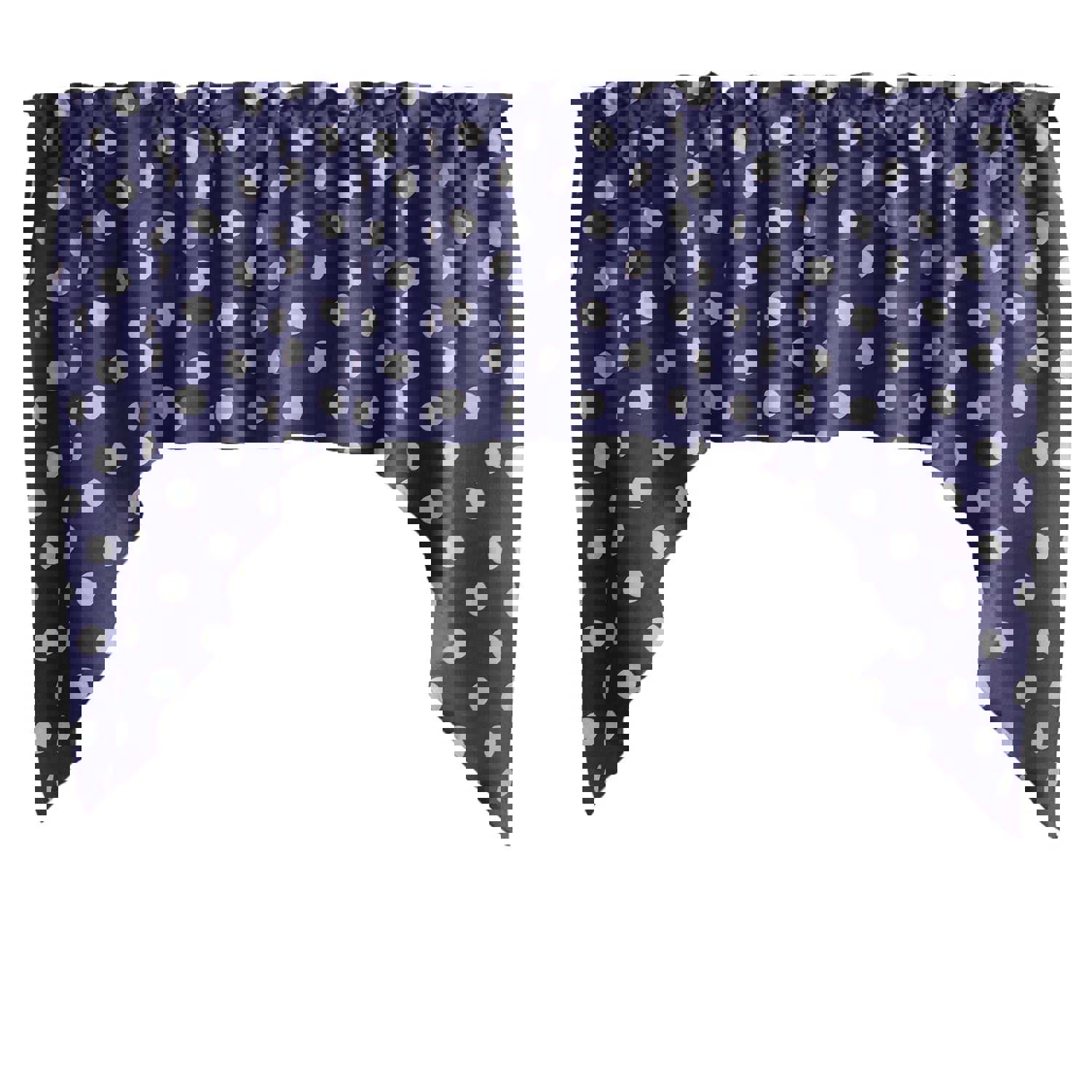 Swag Valance Cotton Polka Dots Print 58 Wide / 36 Tall
