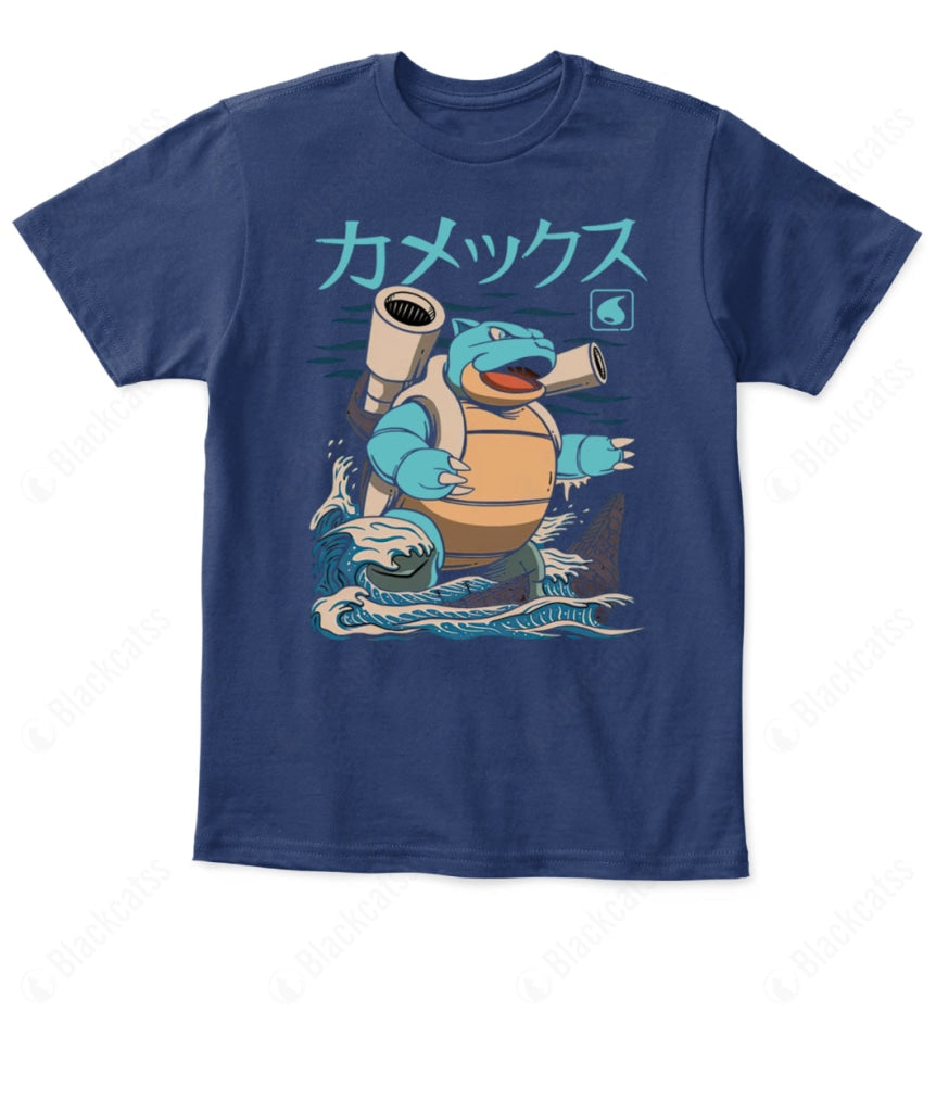 PKM Blastoise Water Kaiju Kid Custom Graphic T-Shirt