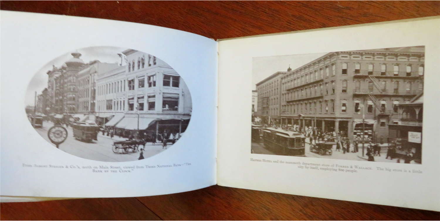 Springfield Massachusetts 1910-13 Souvenir View Book Lot x 2 with Street Scenes & Autos