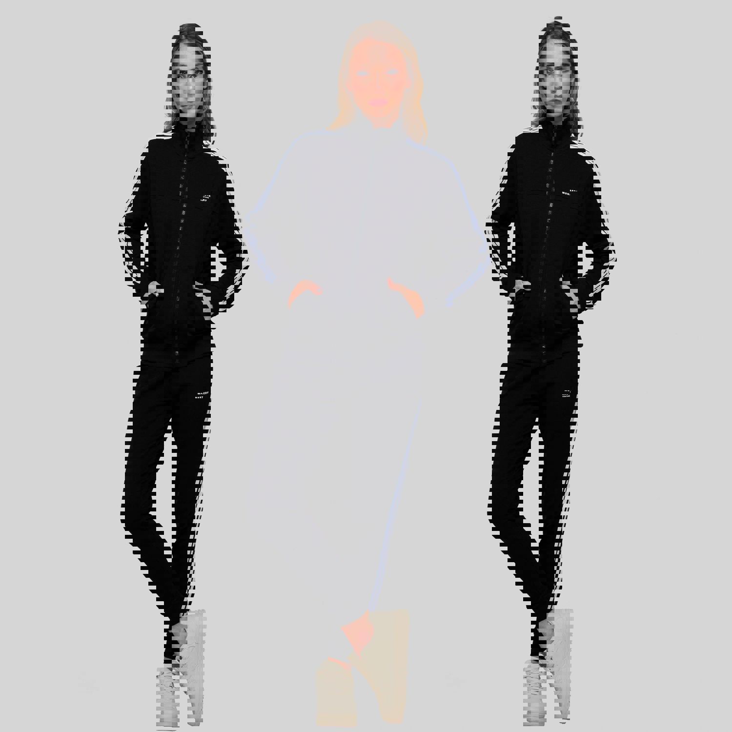 BOREALIS BLACK SPORT JACKET - Women's Double Face Dot Fabric Jacket