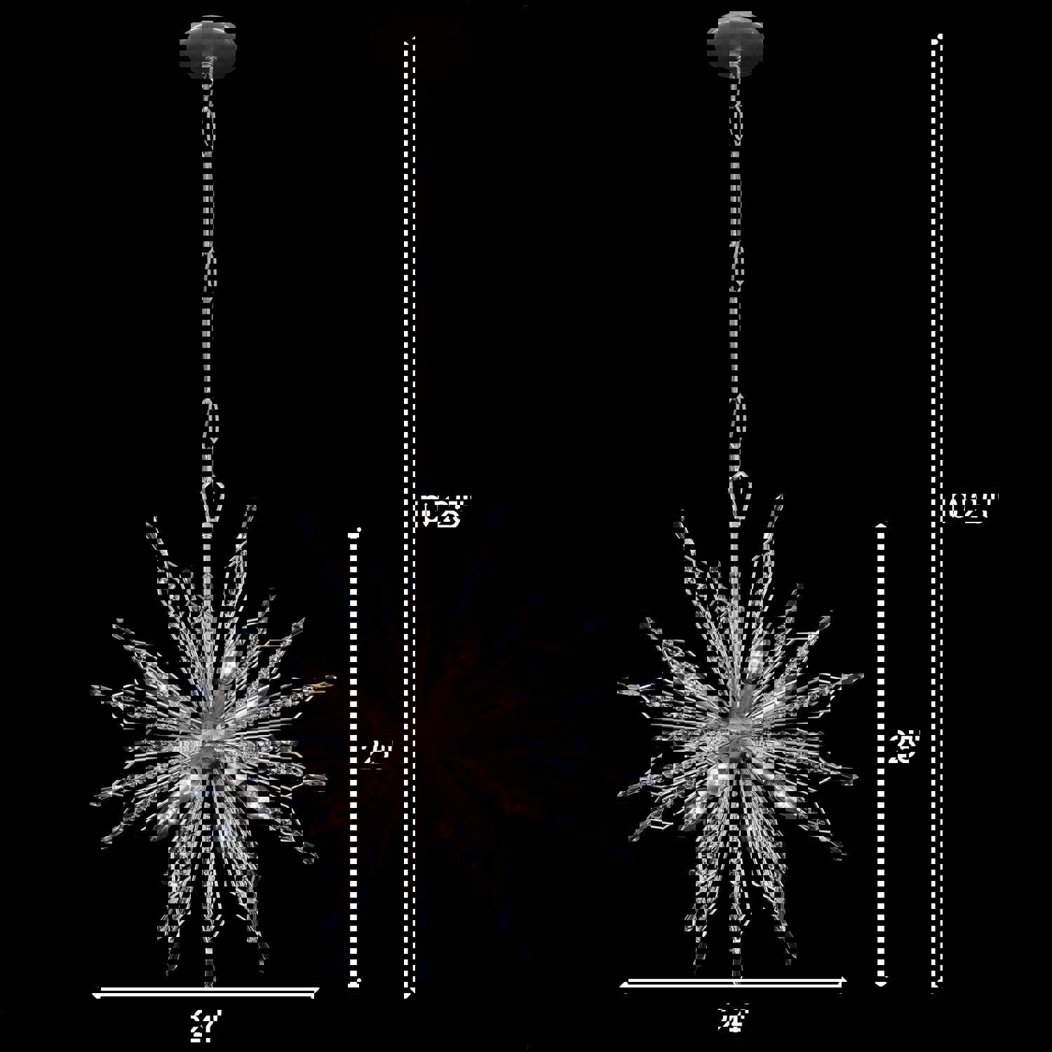 Orbital 8-Lt Small Pendant - Gold Dust