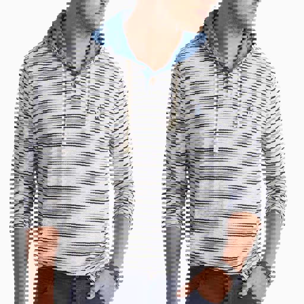 Rylan Heathered Hoodie Henley by Johnnie-O
