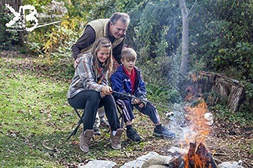 KBA Marshmallow Roasting Sticks Set of 8 - Telescoping Smores Sticks for Fire Pit with Glow in The Dark Handles