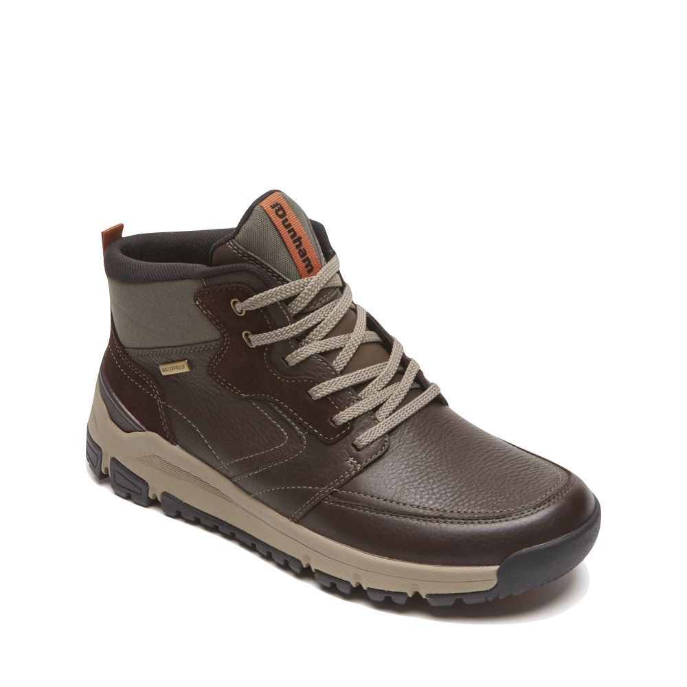 Dunham Mens Glastonbury Mid Waterproof Boot (Brown)
