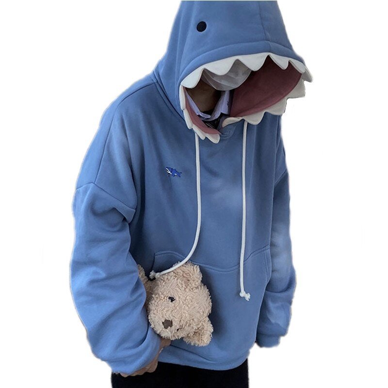 Funny Animal Shark Hoodie - Unisex Fleece Pullover