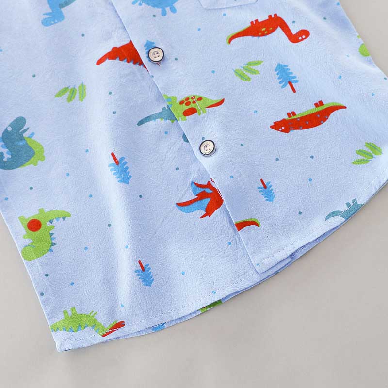 Printed Dinosaur Shirt with Shorts Clothing Set for Baby Boy