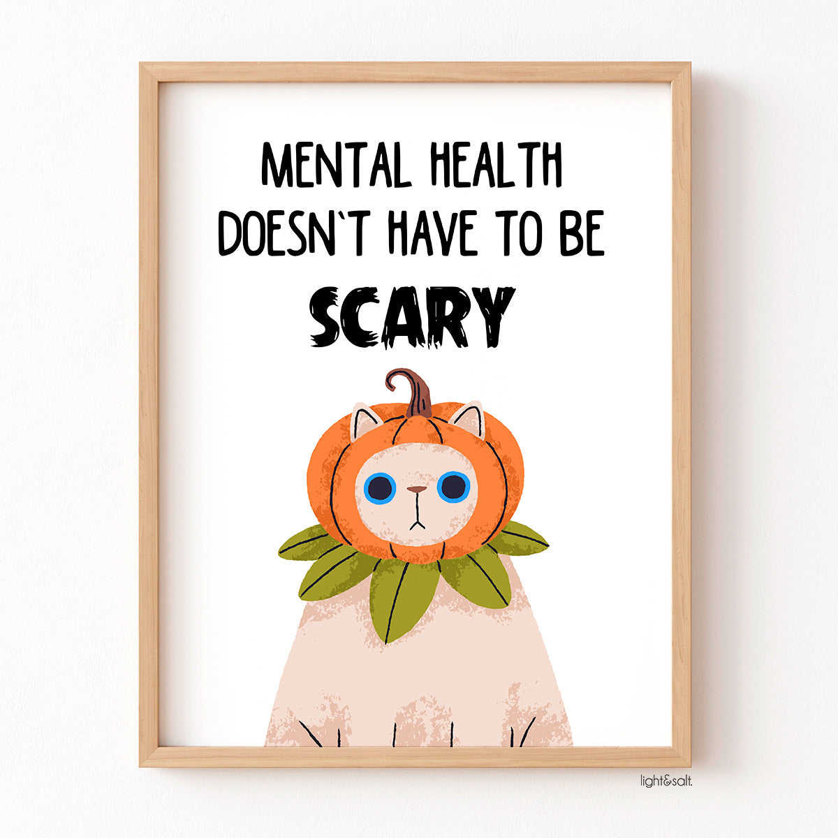 Halloween Mental Health Poster - Mental Health Doesn't Have to Be Scary